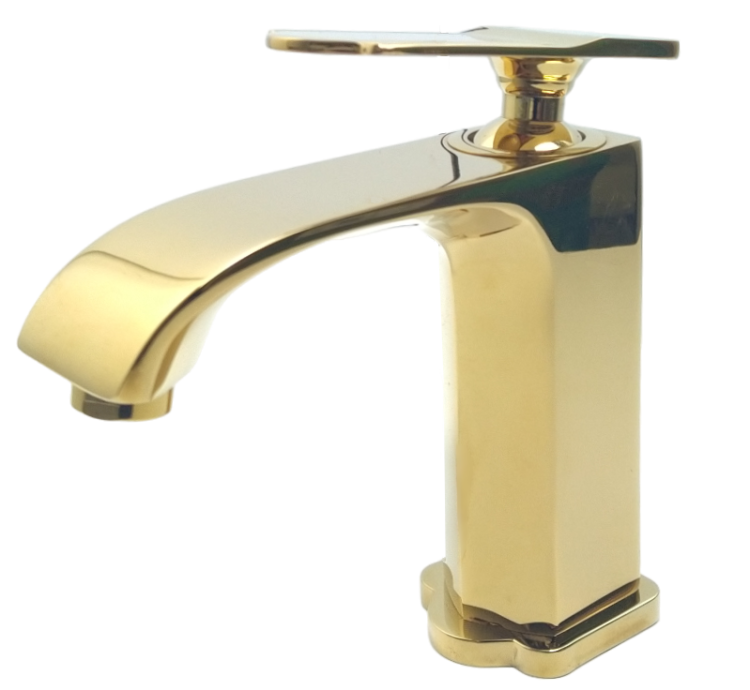 Złota bateria umywalkowa ROMA