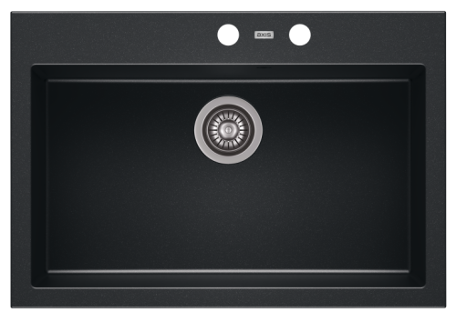 Zlewozmywak granitowy A-POINT 60 Czarny metalik (60)