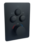 EXEO 3 BLACK termostatyczna trójdrożna bateria podtynkowa