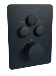 EXEO 3 BLACK termostatyczna trójdrożna bateria podtynkowa