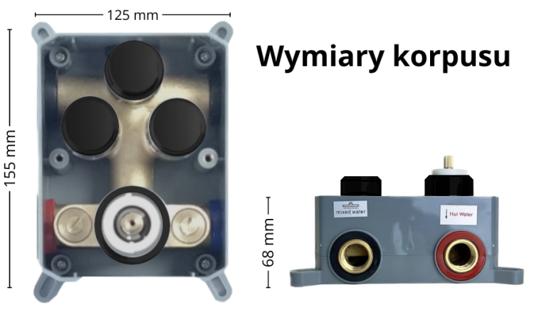 Wymiary korpusu exeo 3