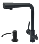 SIVANA bateria kuchenna do filtra wody + dozownik CZARNA