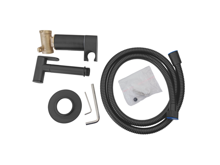 bateria bidetowa podtynkowa sole czarna