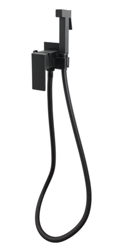 Czarna podtynkowa bateria bidetowa DUE QATRO