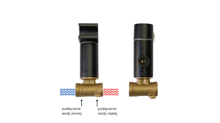 Bateria bidetowa SOLE czarna
