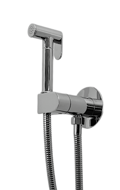 Chromowana podtynkowa bateria bidetowa SOLE