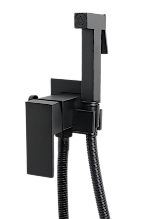 Elegancka bateria bidetowa DUE QATRO w matowej czerni