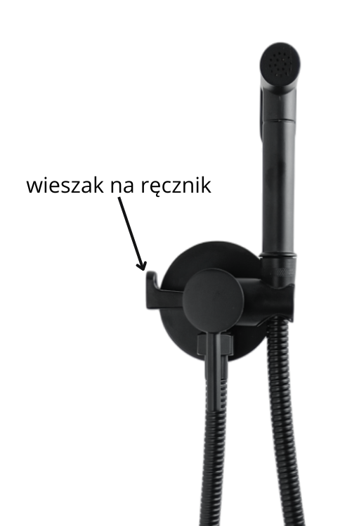 wieszak na ręcznik w baterii podtynkowej bidetowej