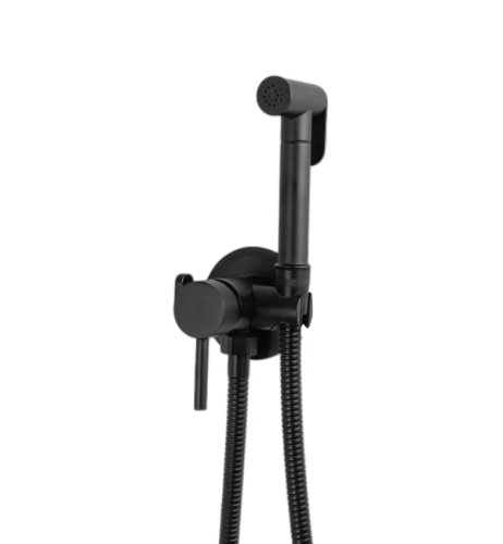 bateria bidetowa podtynkowa czarna