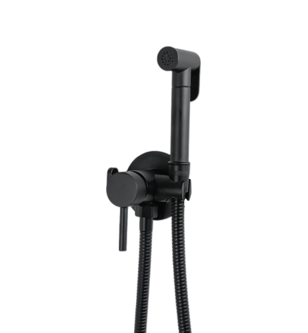 bateria bidetowa podtynkowa czarna