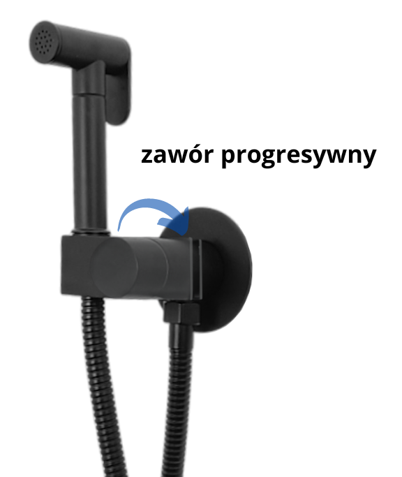 zawór progresywny w baterii bidetowej czarnej SOLE