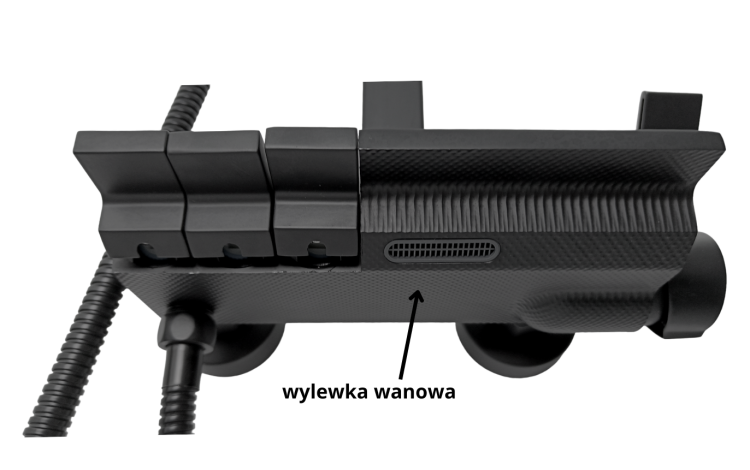 wylewka wannowa piano czarny