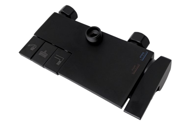 Czarny zestaw natryskowy PIANO