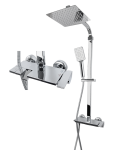 Zestaw Natryskowy Prysznicowy z Deszczownicą PIANO CHROM