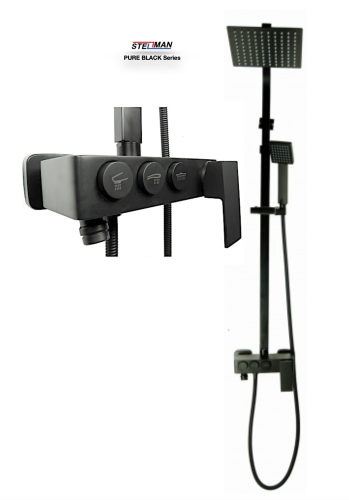 Zestaw MAXO z ultra-cienką czarną deszczownicą