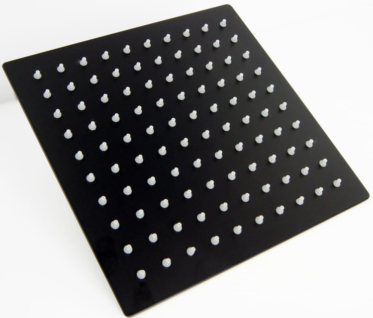 Czarna kwadratowa DESZCZOWNICA