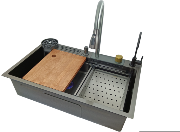 Zlewozmywak stalowy czarny MODO 7545 F