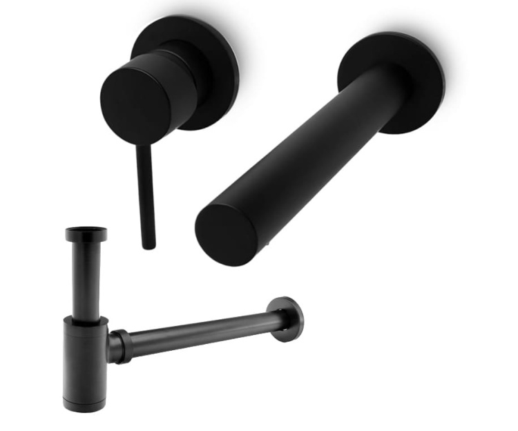 UNO 2 podtynkowy czarny syfon