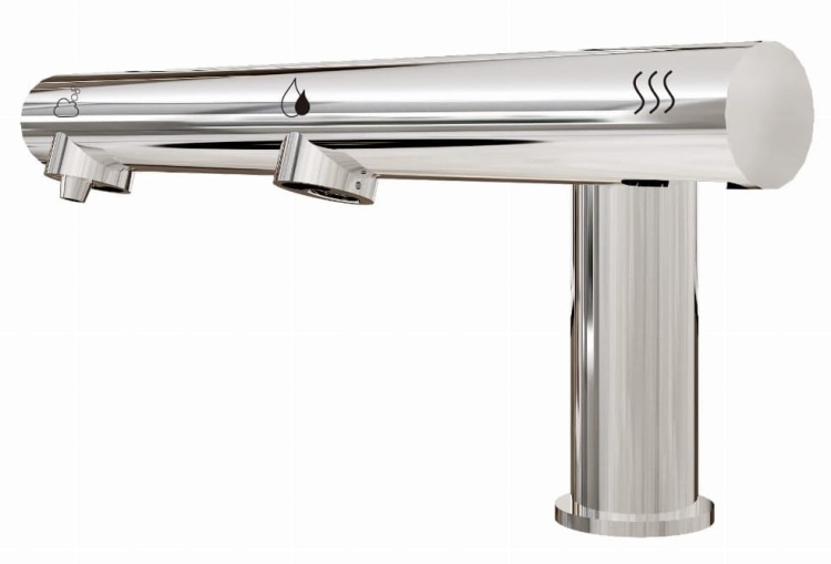 Bateria bezdotykowa umywalkowa Power 3w1 dozownik suszarka chrom