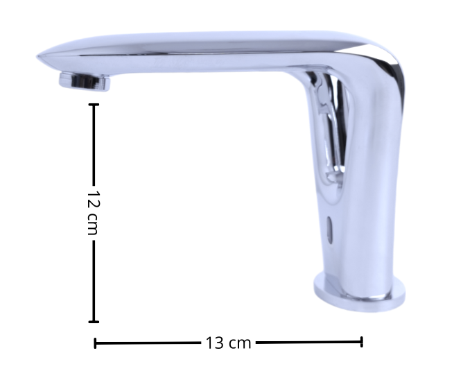 Rozmiar baterii bezdotykowej umywalkowej VOLAR w chromie