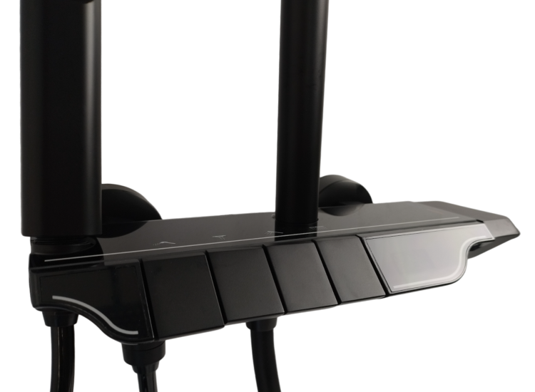 Zestaw natryskowy prysznicowy z deszczownicą czarny DISPLAY