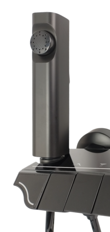 Słuchawka bidetowa czarna w zestawie natryskowym z deszczownicą DISPLAY