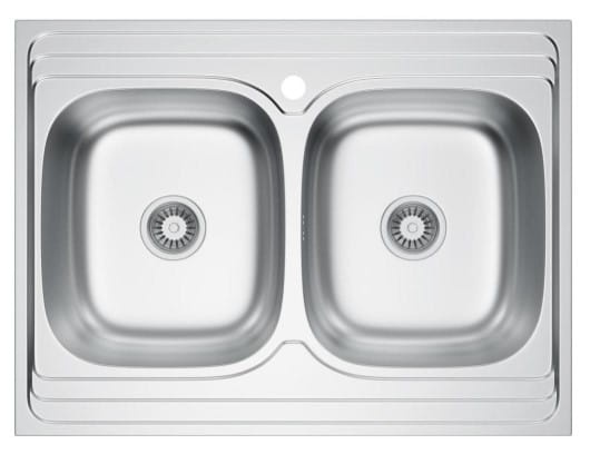 Zlewozmywak dwukomorowy stalowy 8060 BD