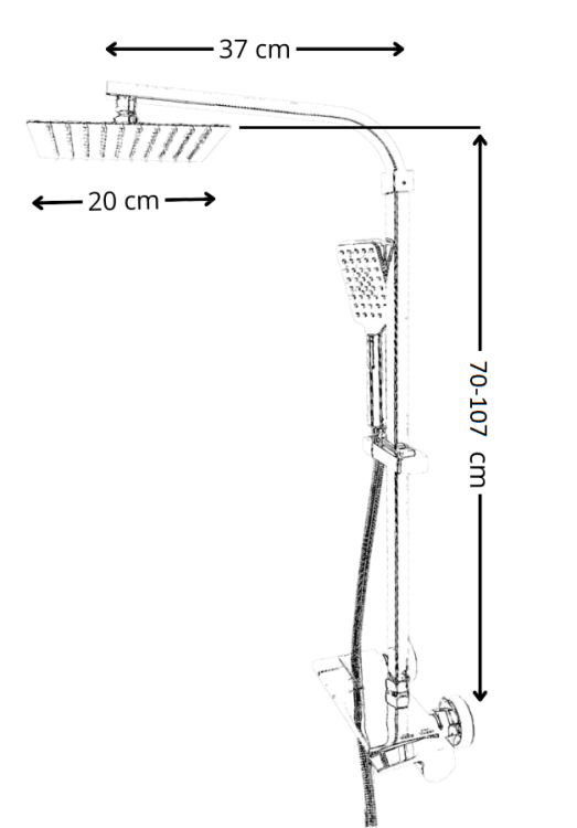 Rysunek techniczny zestaw Piano czarny