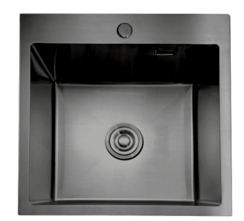 Zlewozmywak stalowy STELLMAN 5050 Czarny