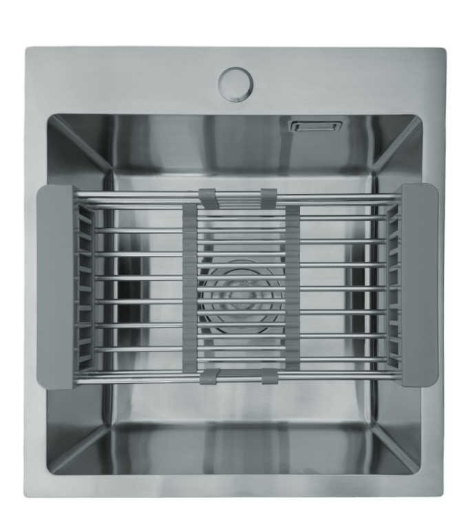 Zlewozmywak stalowy STELLMAN 4550 Inox + Koszyk szary