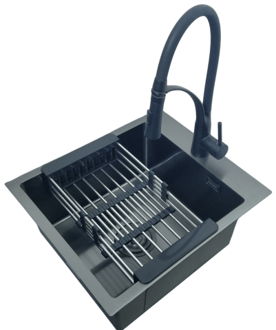 Stalowy zlewozmywak STELLMAN 4550 czarny