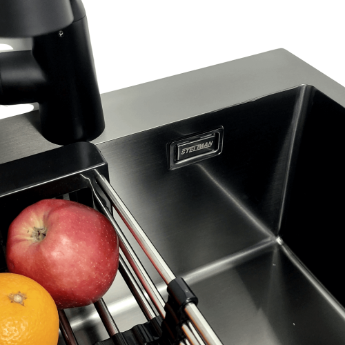 Zlewozmywak stalowy STELLMAN 4050 w kolorze czarnym