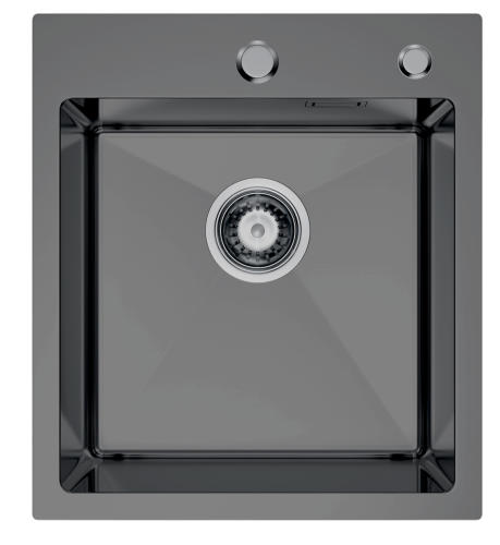 2 Zlewozmywak stalowy STEEL 4045 Czarny