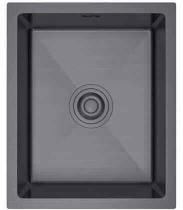 Zlewozmywak stalowy STEEL 3745p podwieszany CZARNY