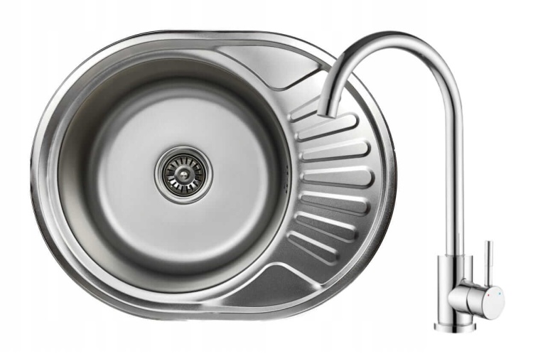 1Zlewozmywak stalowy 5745 S8/180 Satyna + Bateria chrom.jpg