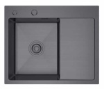 Zlewozmywak stalowy  STEEL 5848L CZARNY