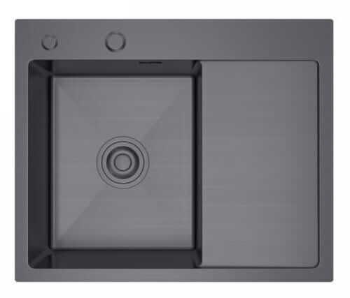 Zlewozmywak stalowy STEEL 5848L CZARNY