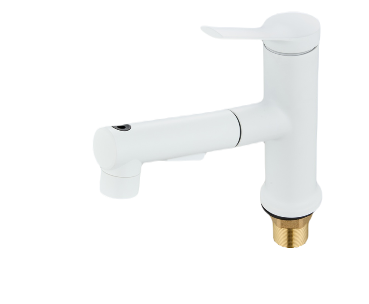 SMART bateria umywalkowa z wyciagana wylewka BIALA