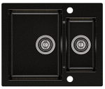 Zlewozmywak granitowy MOJITO 80 czarno-złoty