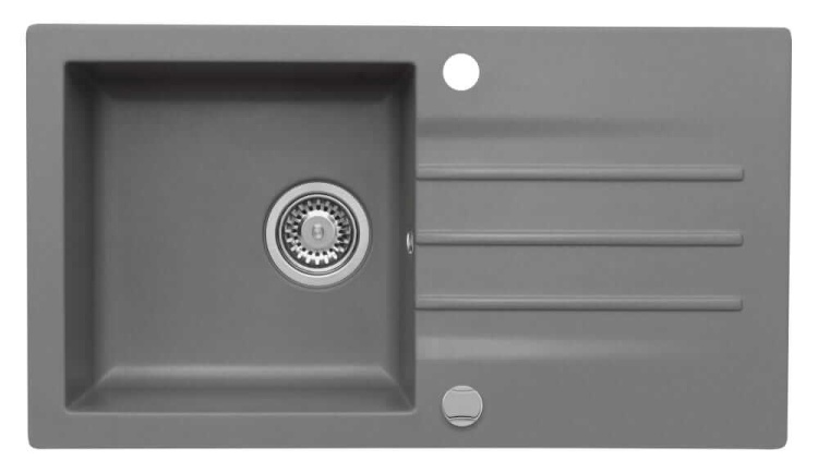 Zlewozmywak granitowy MOJITO 40 szary metalik
