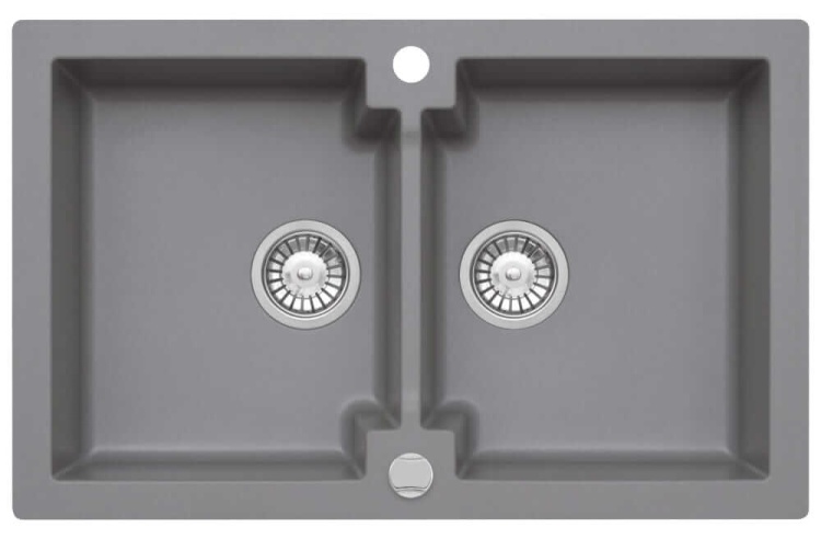 Zlewozmywak granitowy MOJITO 160 szary metalik