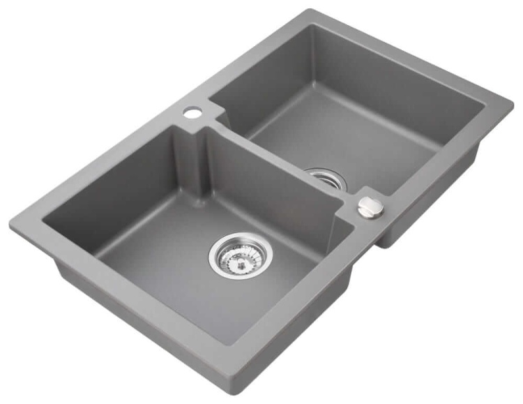 Zlewozmywak granitowy MOJITO 160 szary metalik