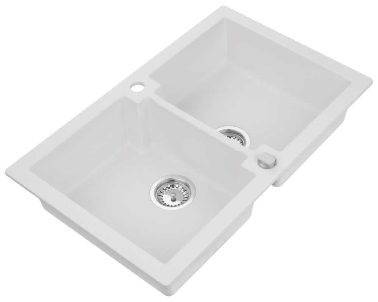 Zlewozmywak granitowy MOJITO 160 biały