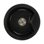 Zlewozmywak granitowy MILA czarny nakrapiany