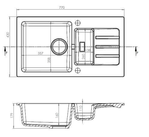 3Zlewozmywak Granitowy MALIBU 80 Szary metalik (50).jpg