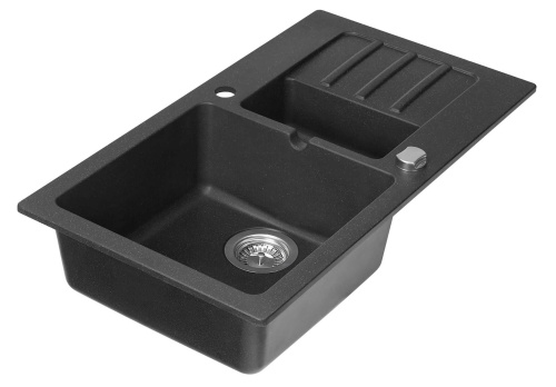 2Zlewozmywak Granitowy MALIBU 80 Czarny nakrapiany (10).jpg