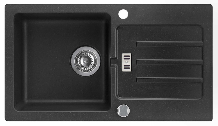 1Zlewozmywak Granitowy MALIBU 40 Czarny nakrapiany (10).jpg