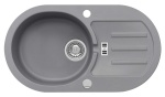 Zlewozmywak Granitowy MALIBU 30 Szary metalik (50)