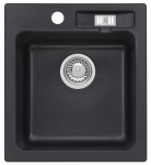 Zlewozmywak granitowy MALIBU 20 Czarny metalik (60)