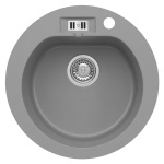 Zlewozmywak Granitowy MALIBU 10 Szary metalik (50)
